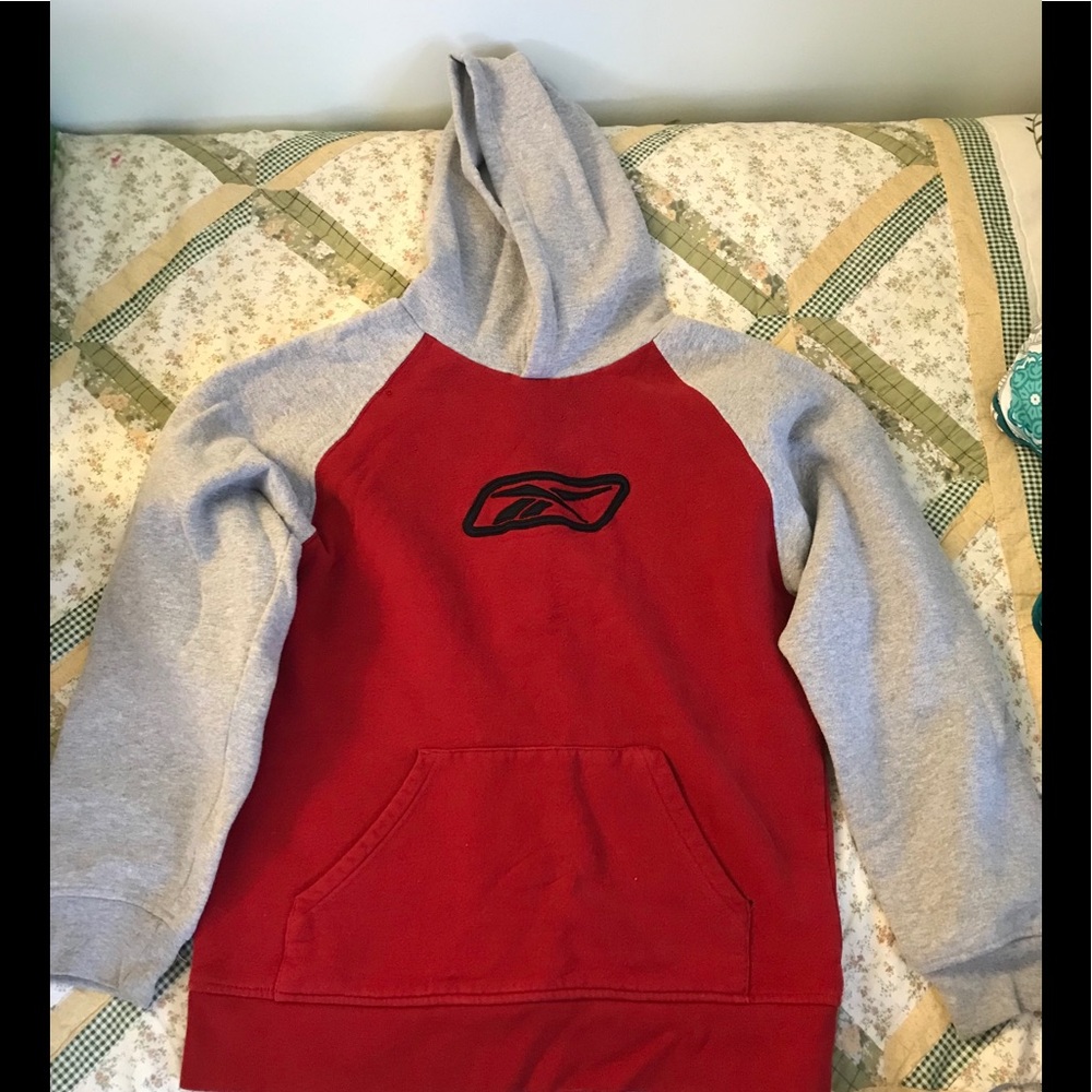 Men’s Reebok Hoodie- XL- Like New- Red & Grey